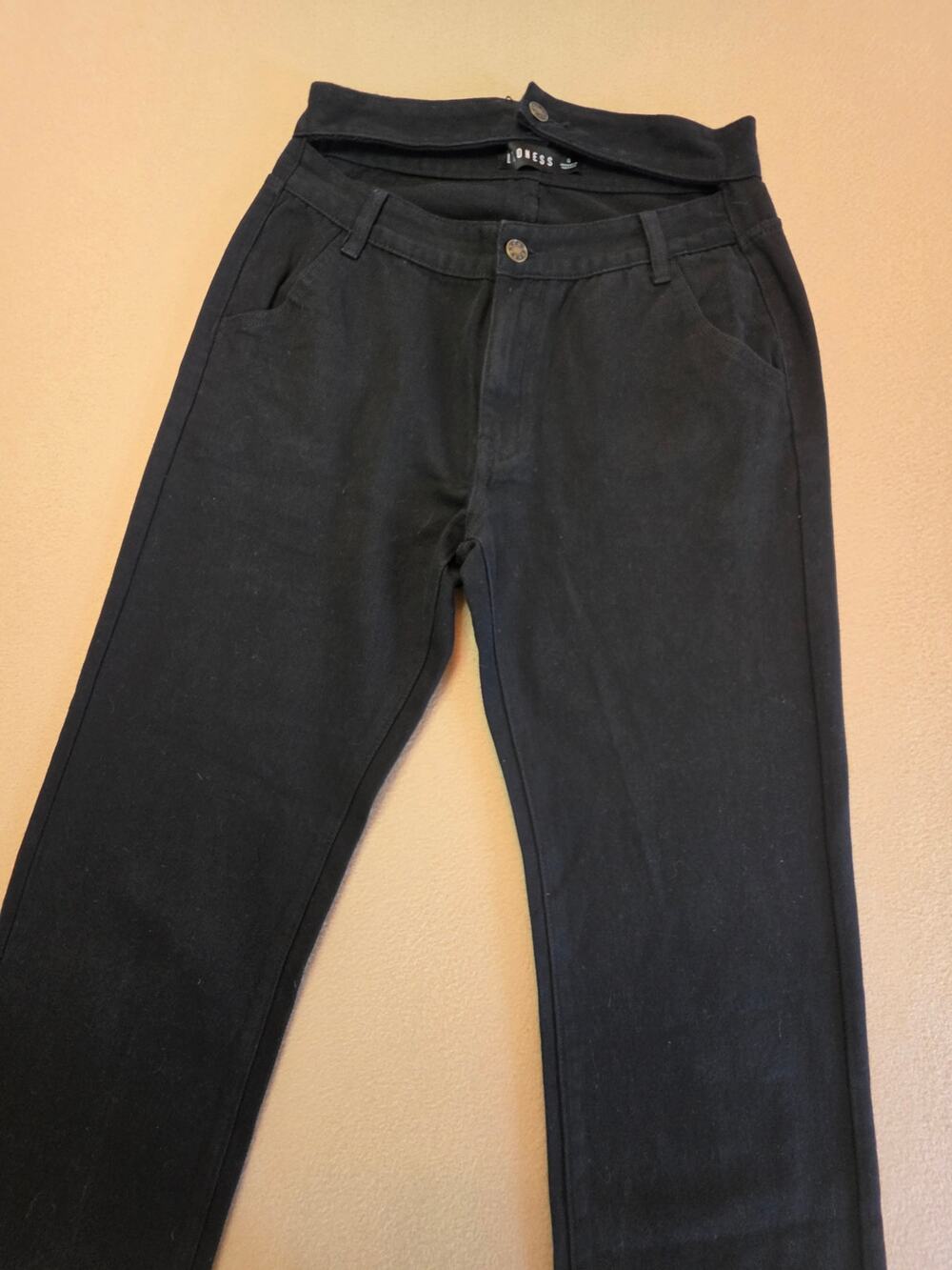 Lioness "Nothing But A Dream" Double Waistband Jeans Black Sz Small